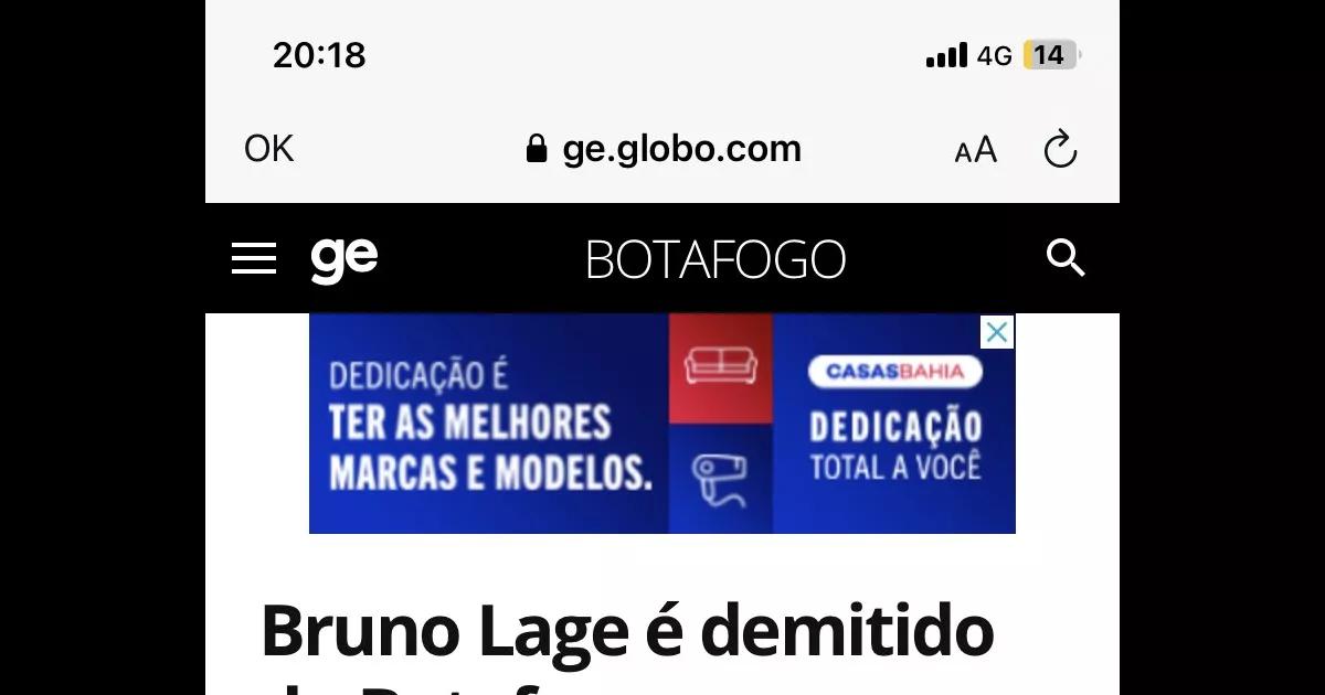 A Demissão de Bruno Lage do Botafogo: Uma Notícia que Veio e Foi