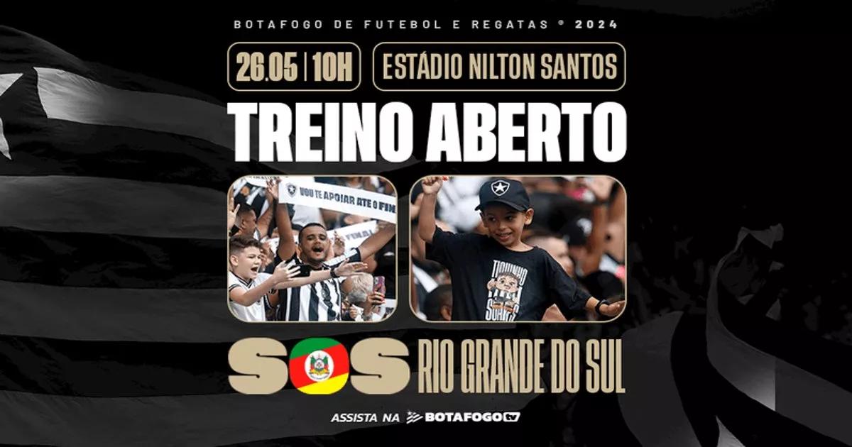 Botafogo Realiza Treino Aberto Solidário para Vítimas de Tragédia do Sul
