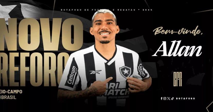 Botafogo anuncia contratação de Allan em seu aniversário de 130 anos